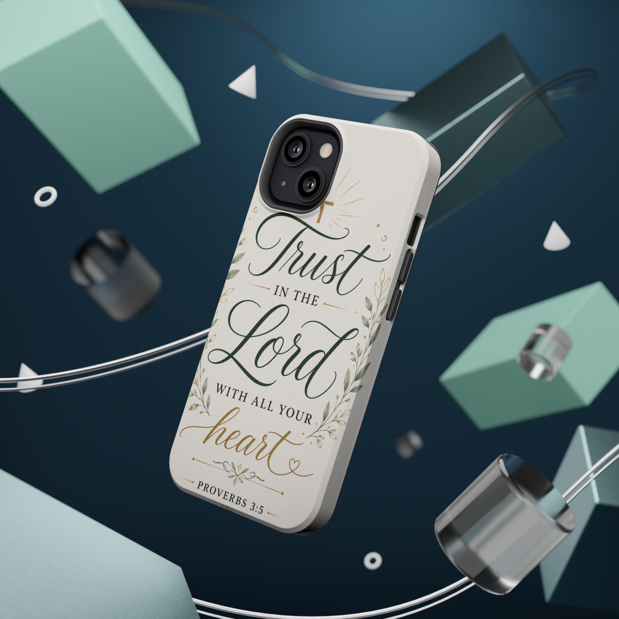 Phone Case — "Trust in the Lord with All Your Heart" Christian Magnetic Impact-Resistant Case