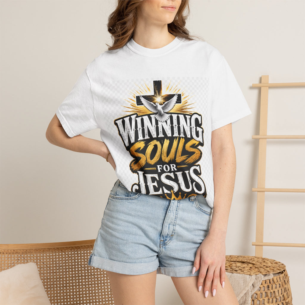 Winning Souls for Jesus T-Shirt — Christian Faith Ministry Graphic Tee