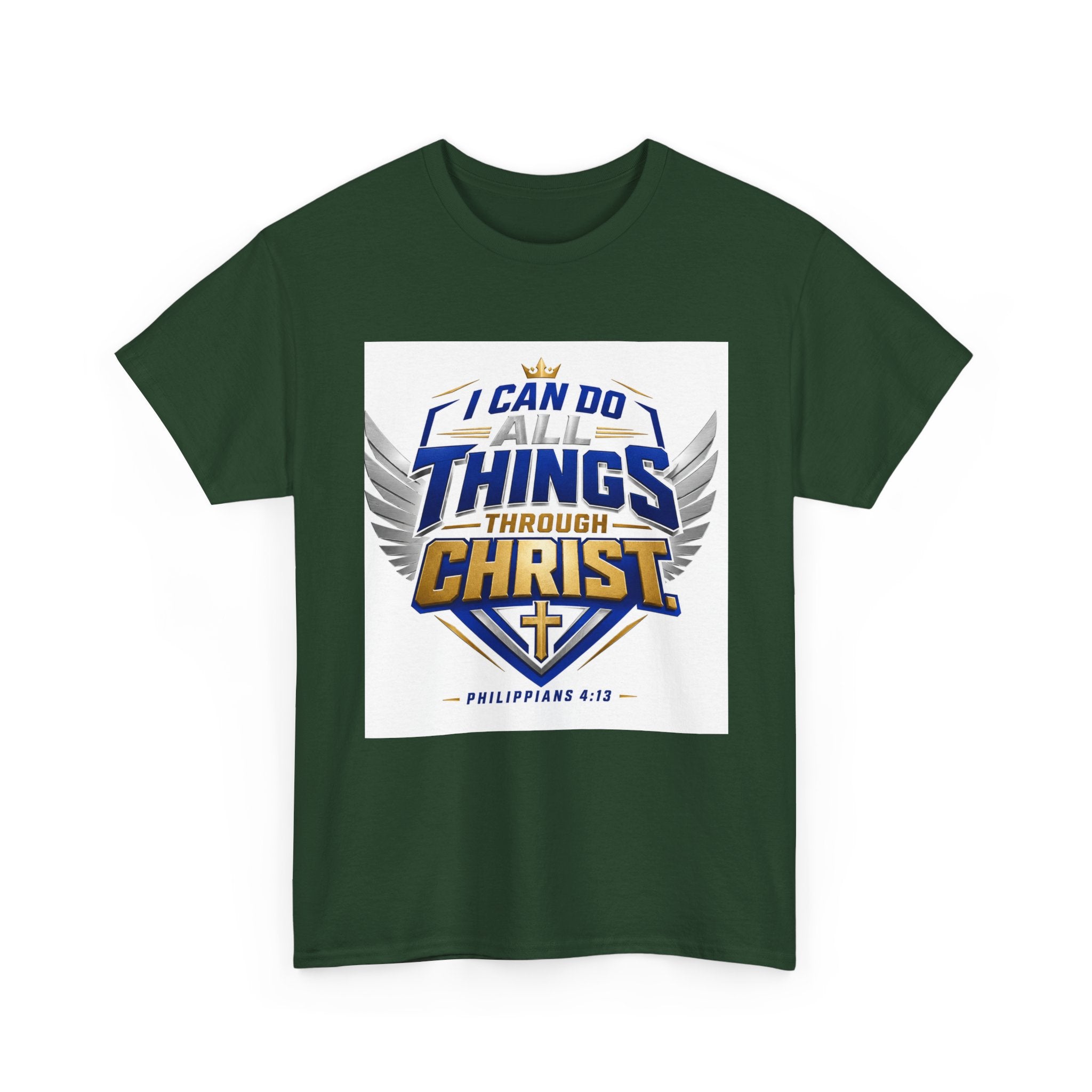 I Can Do All Things Through Christ T-Shirt – Philippians 4:13 Christian Faith Tee