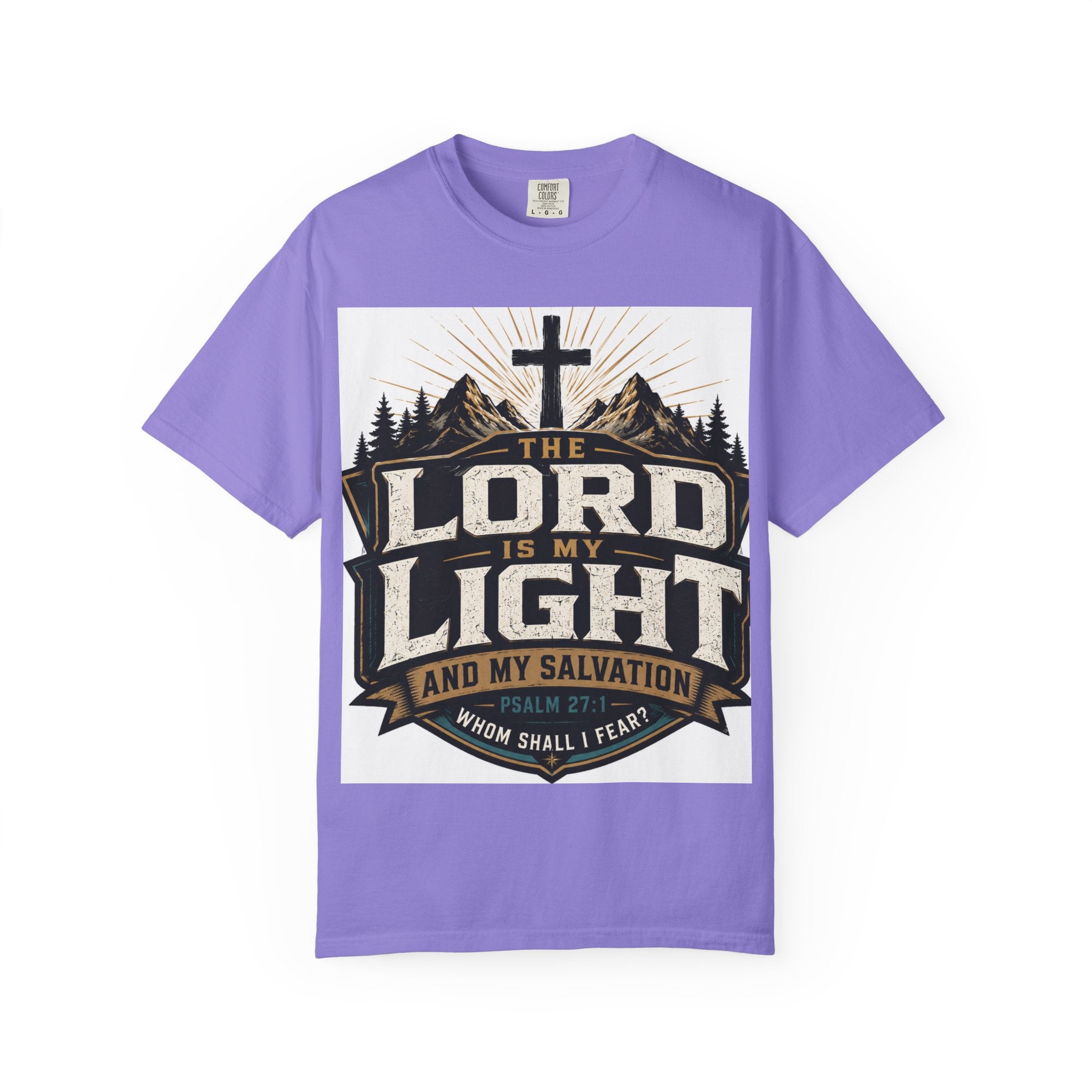 Christian T-Shirt — "The Lord Is My Light" Faith Graphic Tee