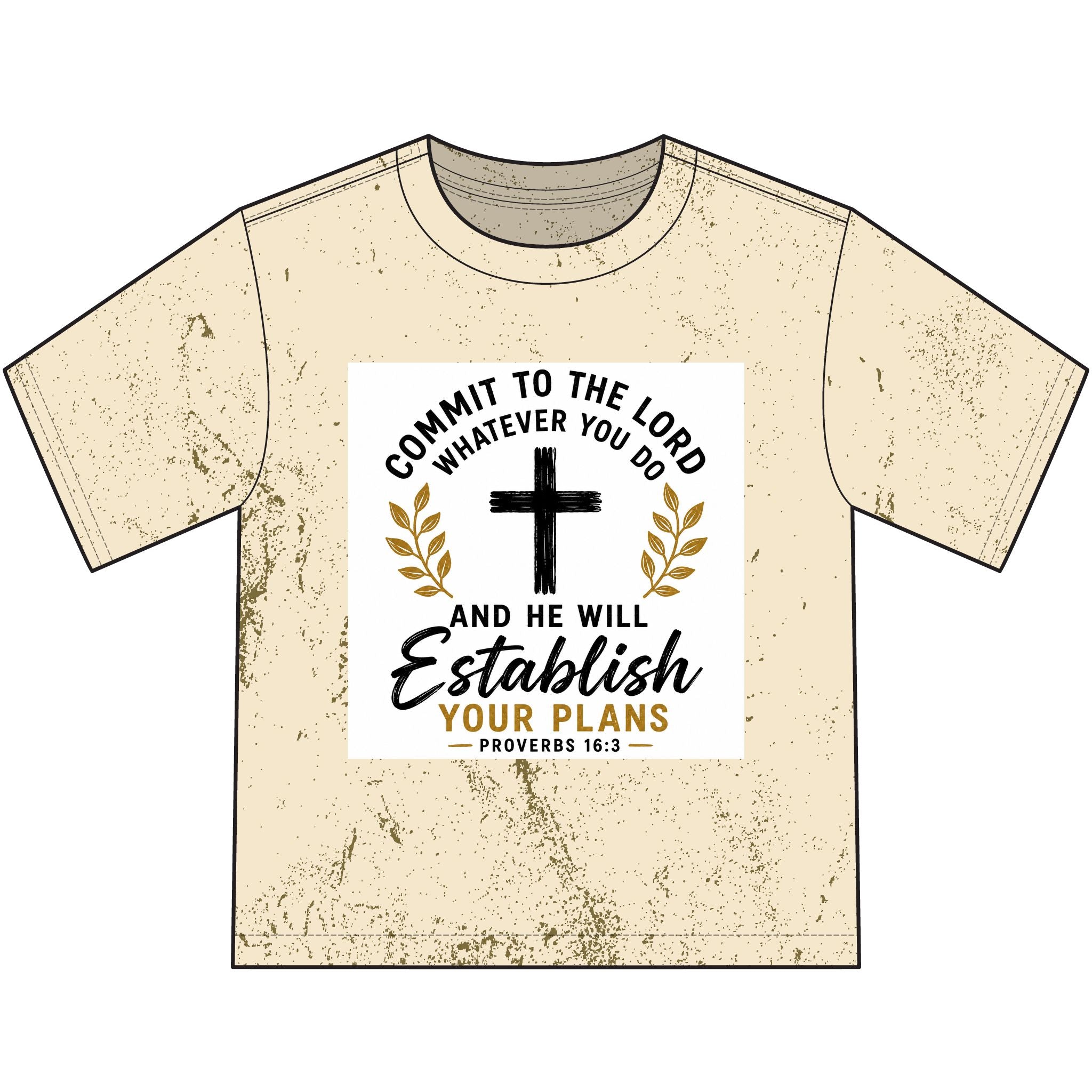 Youth Faith T-Shirt — "Commit to the Lord" Proverbs 16:3 Christian Tee