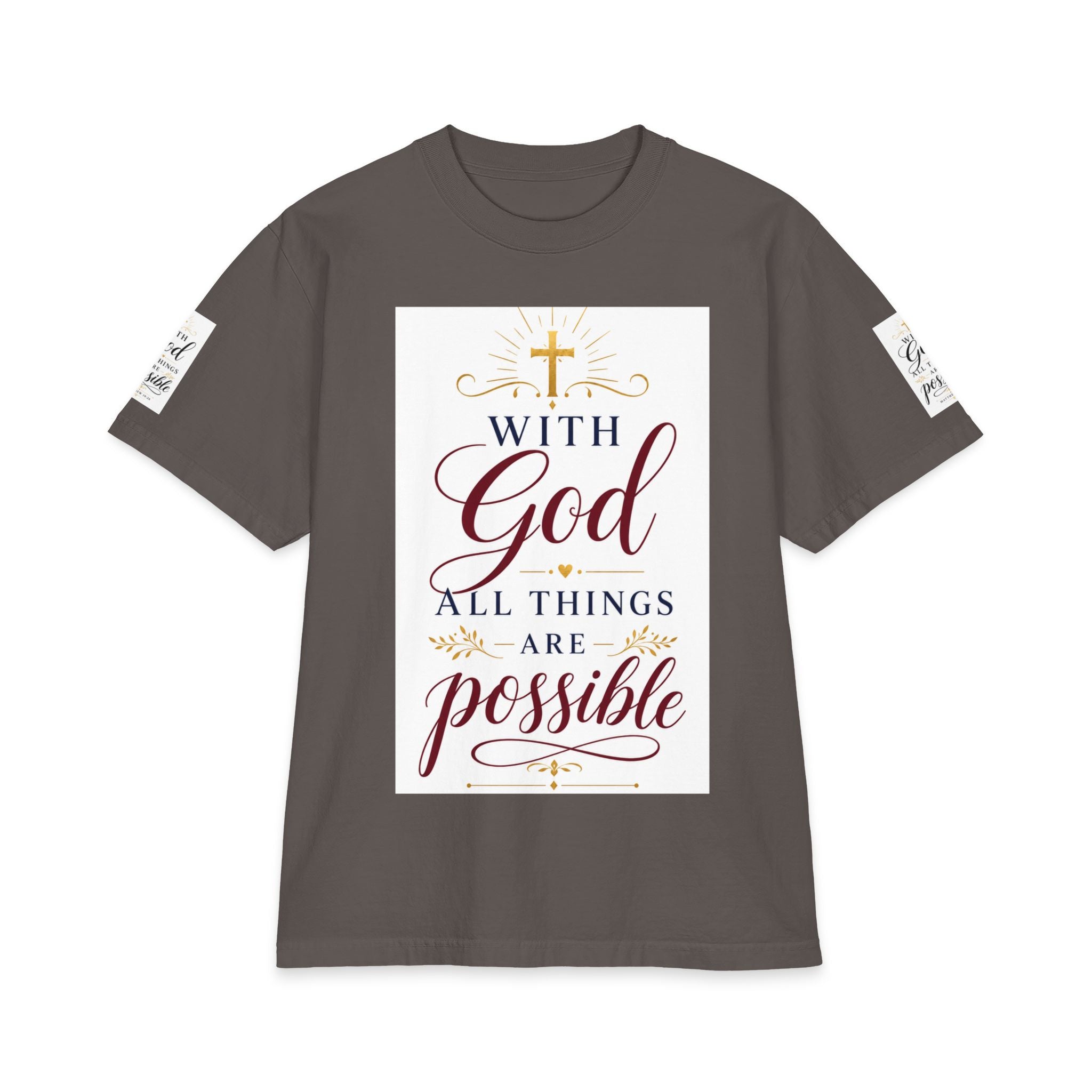 With God All Things Are Possible Tee — Inspirational Christian Faith T-Shirt