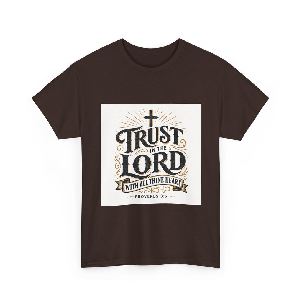 Faith T-Shirt - "Trust in the Lord" Christian Tee (Proverbs 3:5)