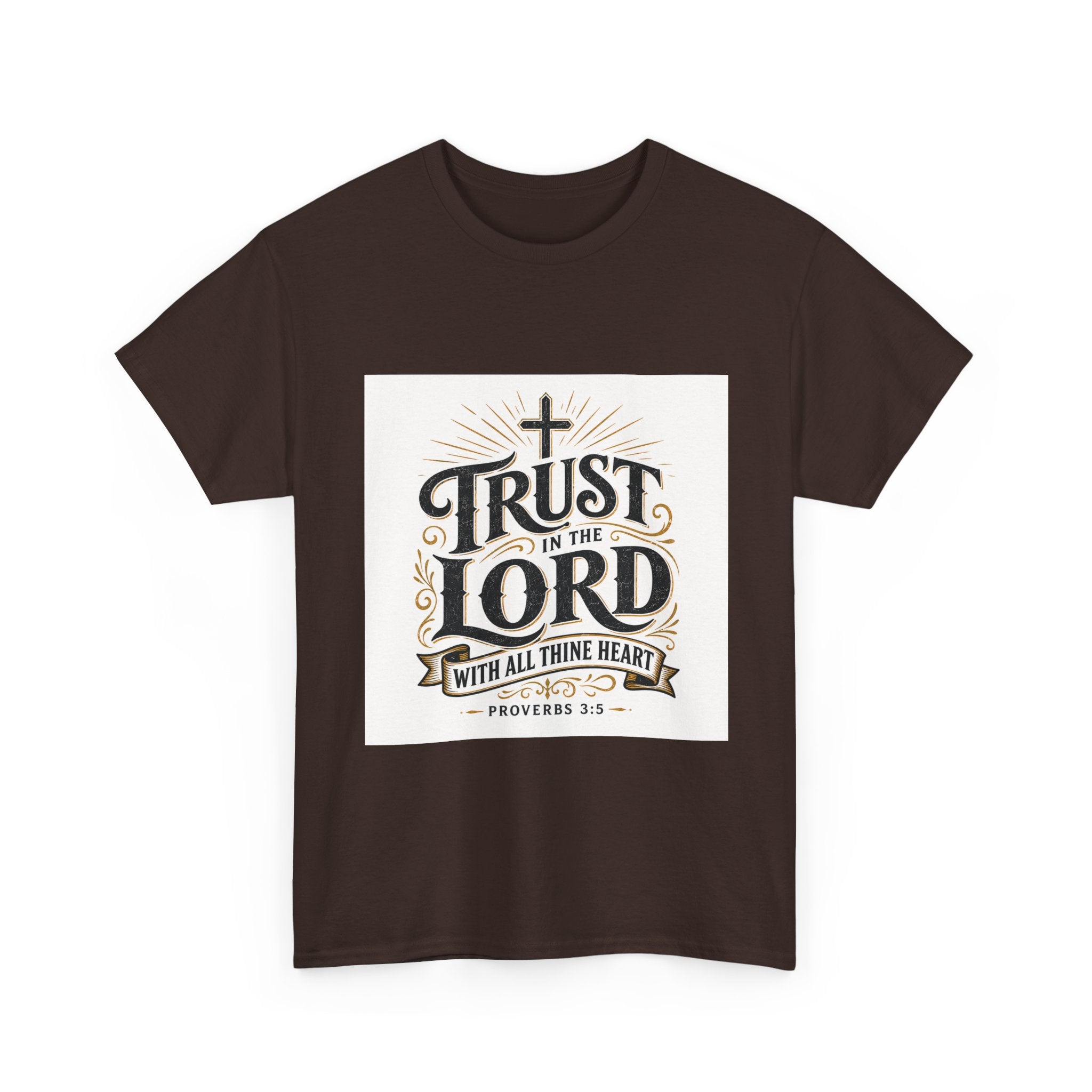 Faith T-Shirt - "Trust in the Lord" Christian Tee (Proverbs 3:5)