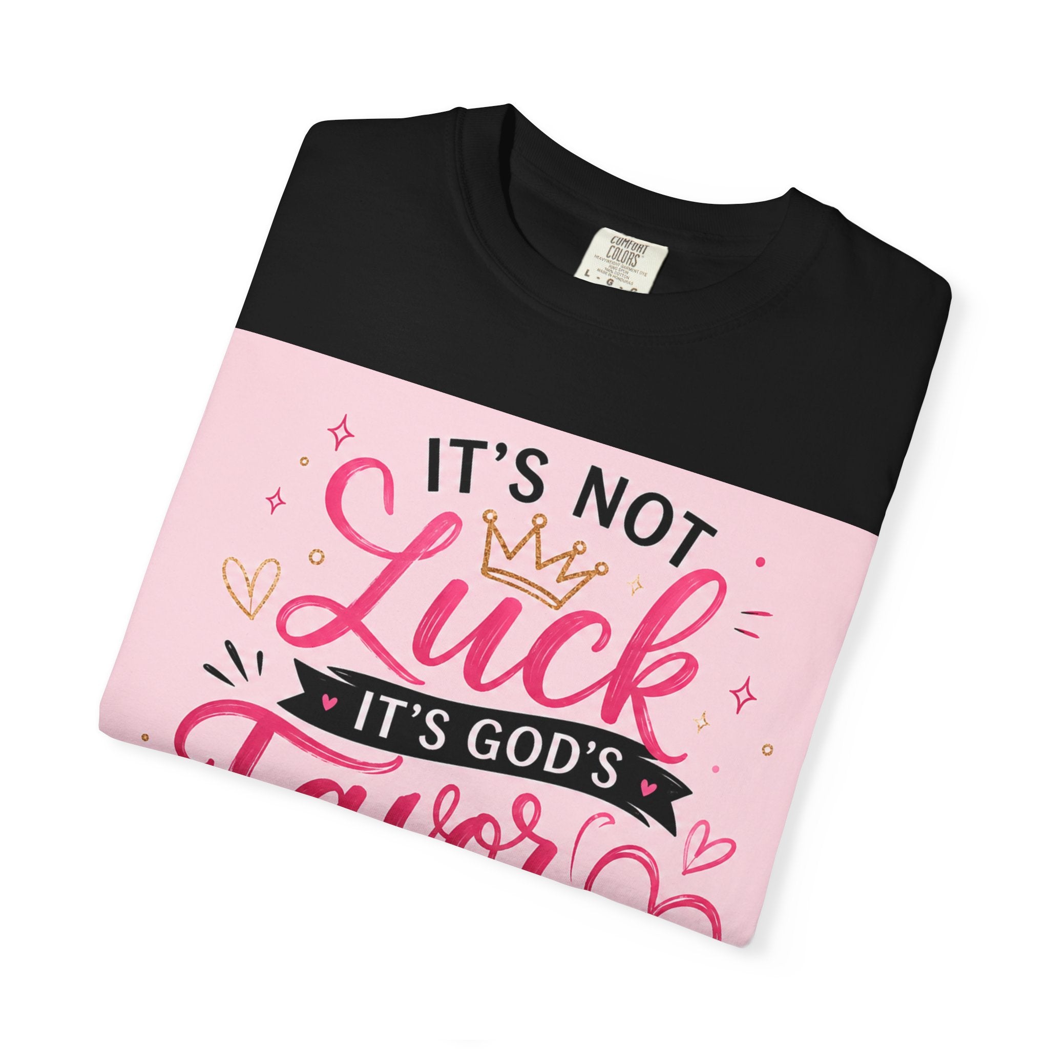 Christian Faith T-Shirt — "It's Not Luck, It's God's Favor" Inspirational Tee