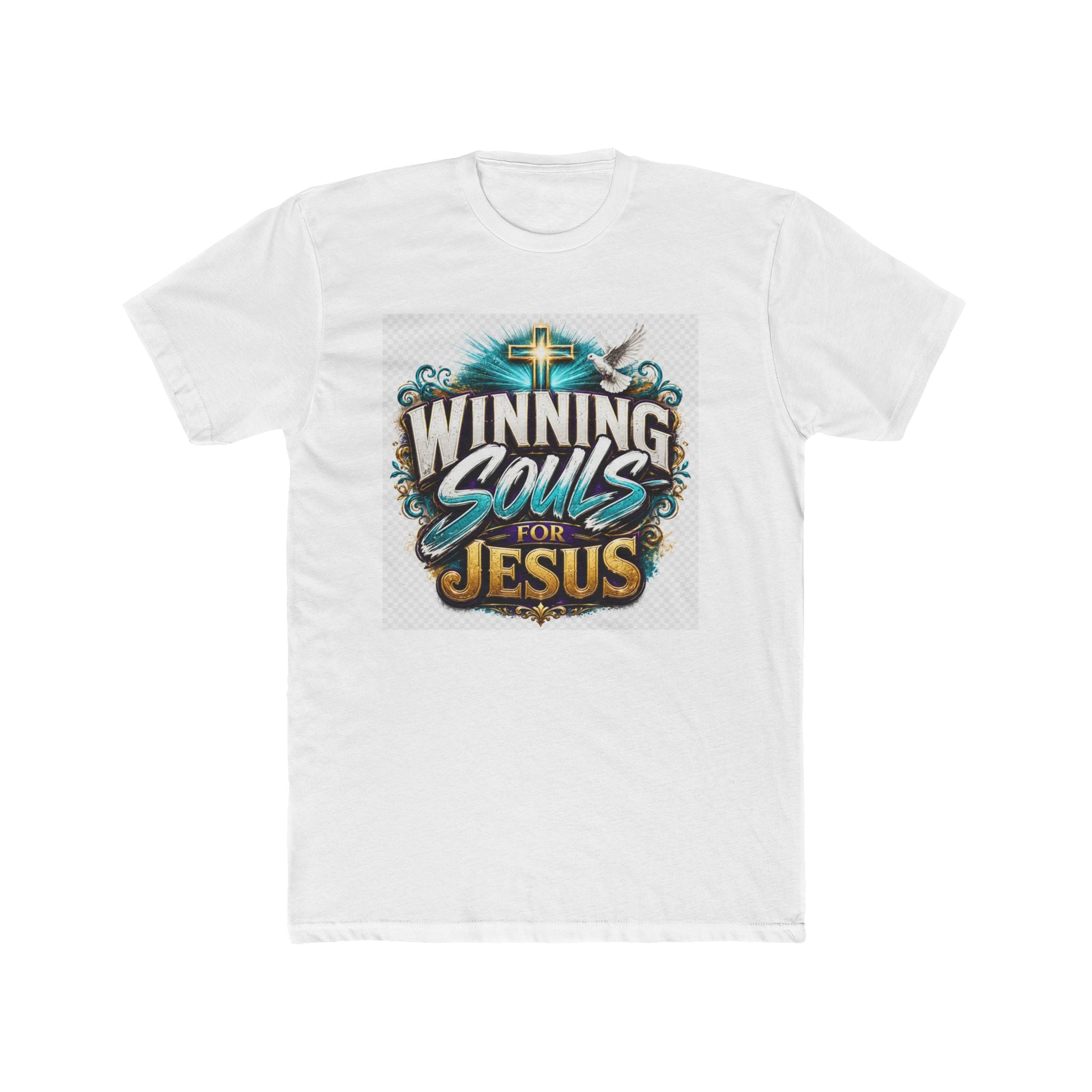 Winning Souls for Jesus T-Shirt — Christian Faith Tee with Cross Graphic