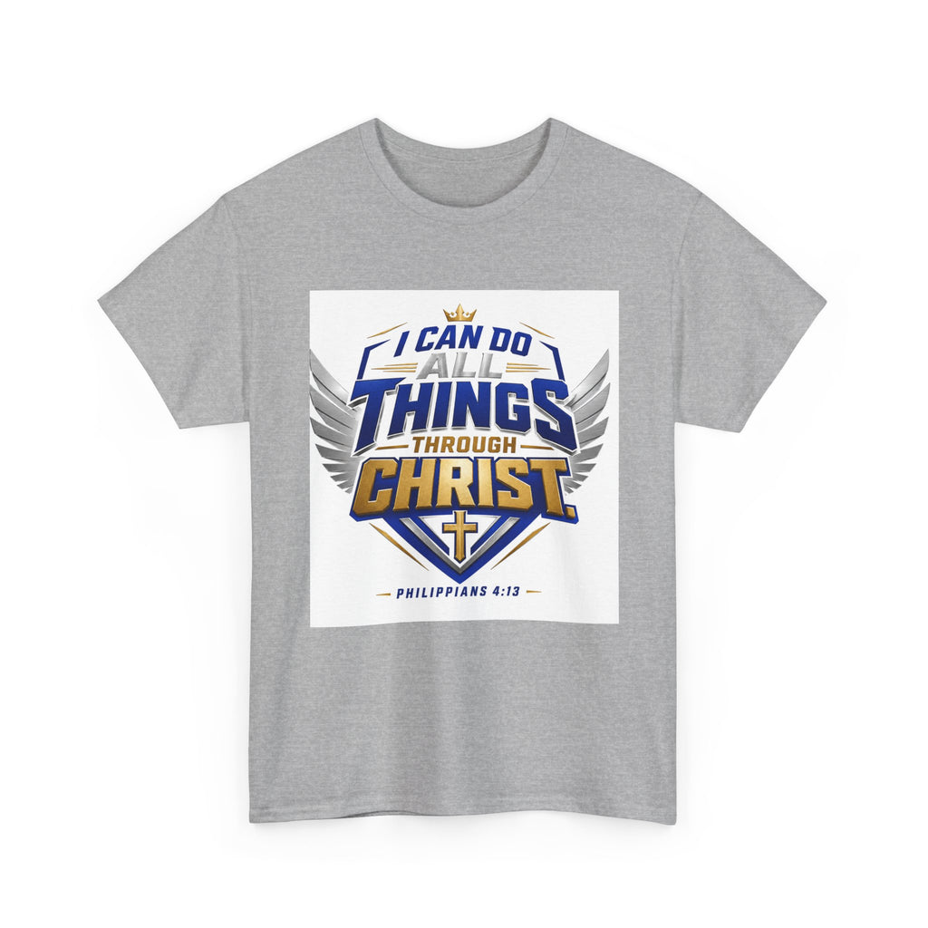 I Can Do All Things Through Christ T-Shirt – Philippians 4:13 Christian Faith Tee