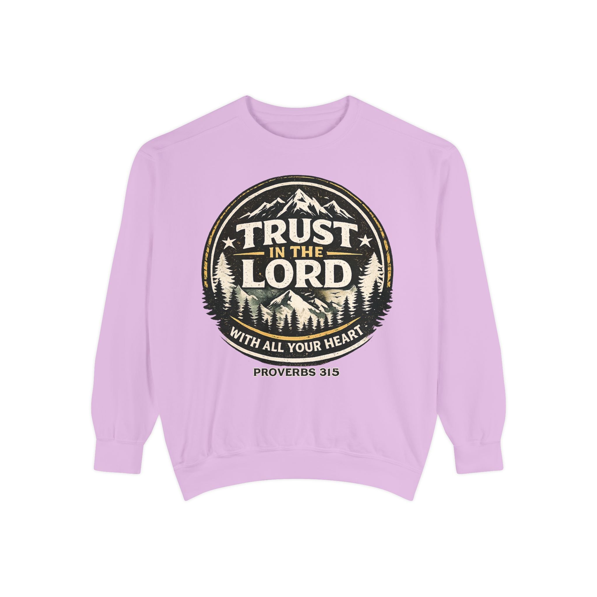 Trust in the Lord Sweatshirt — Proverbs 3:5 Faith Graphic Crewneck