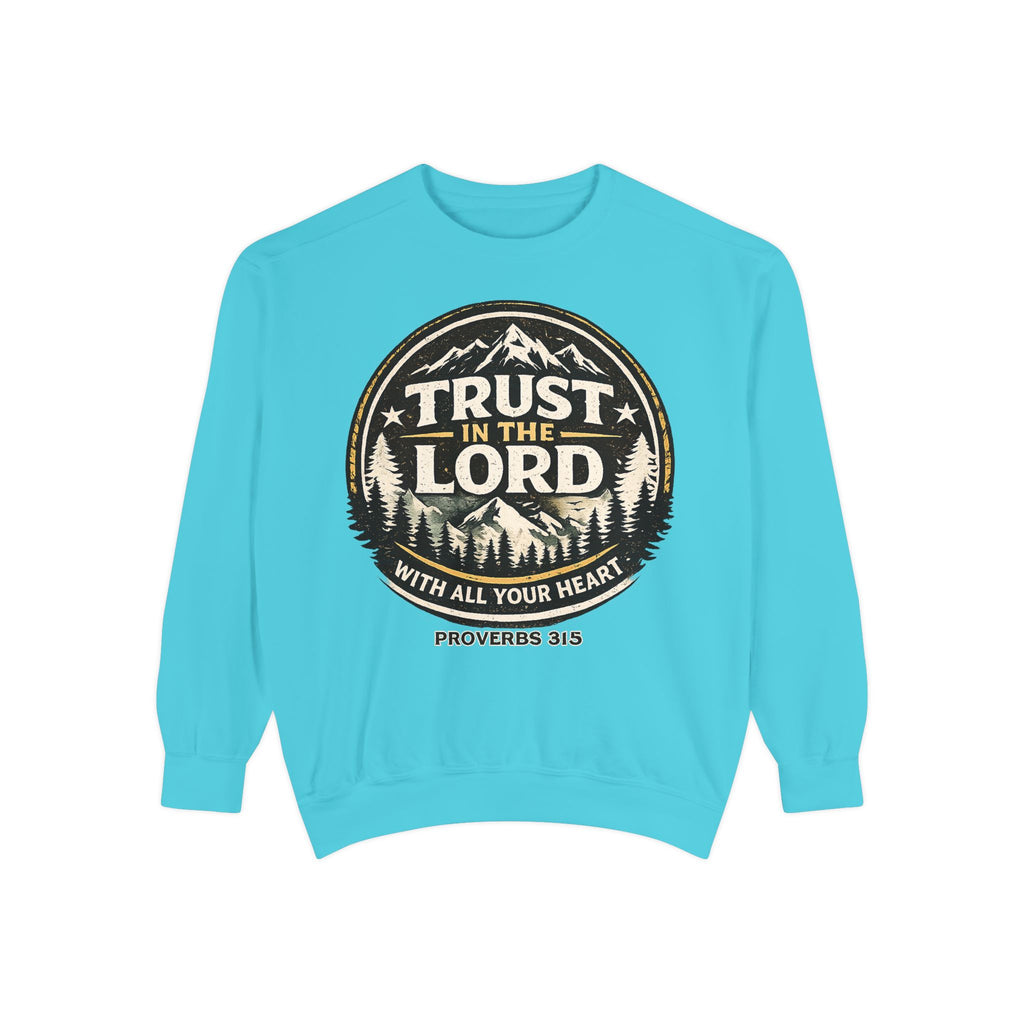 Trust in the Lord Sweatshirt — Proverbs 3:5 Faith Graphic Crewneck