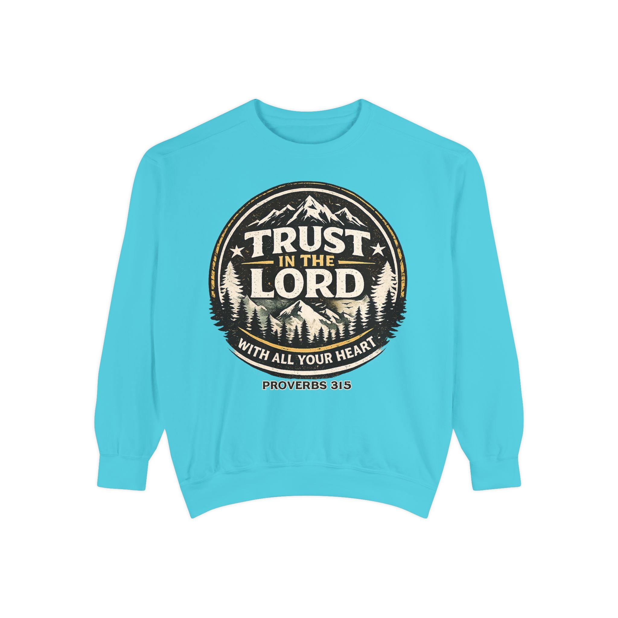 Trust in the Lord Sweatshirt — Proverbs 3:5 Faith Graphic Crewneck