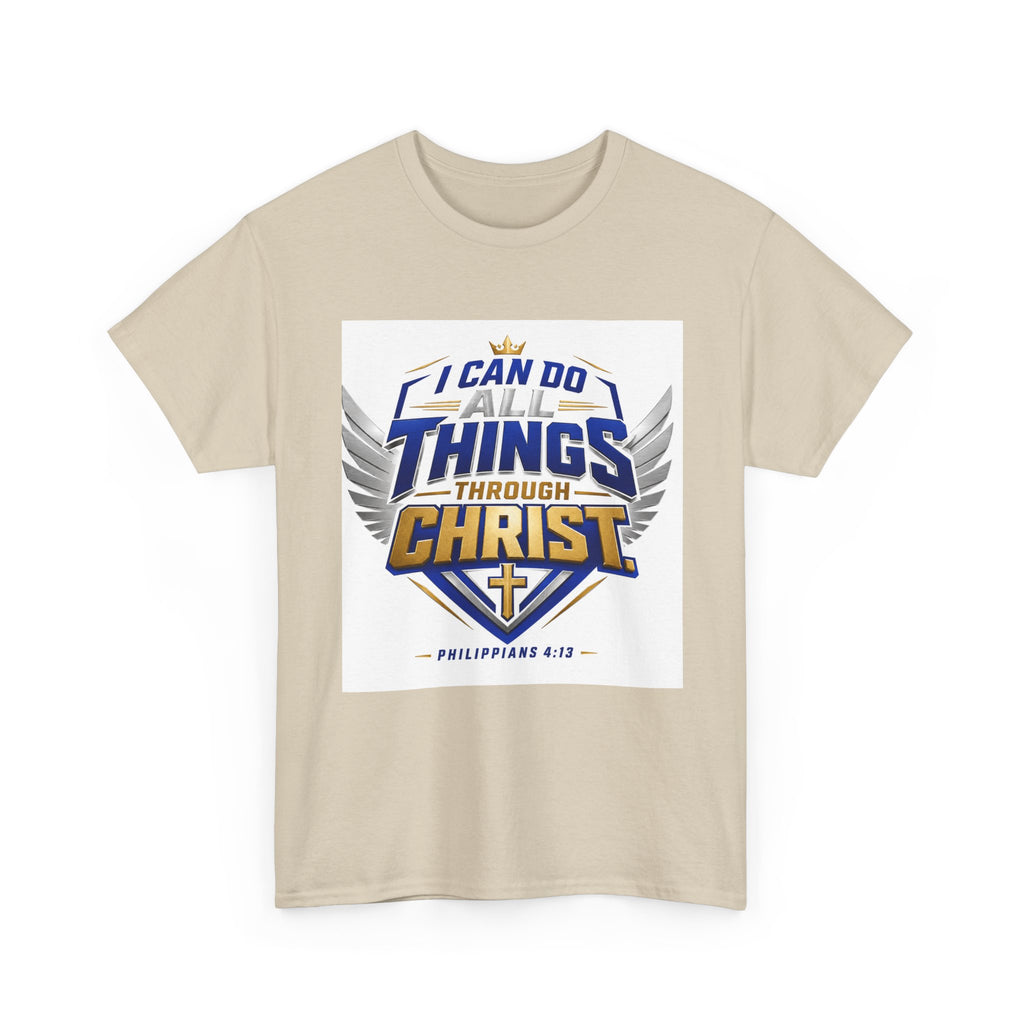 I Can Do All Things Through Christ T-Shirt – Philippians 4:13 Christian Faith Tee