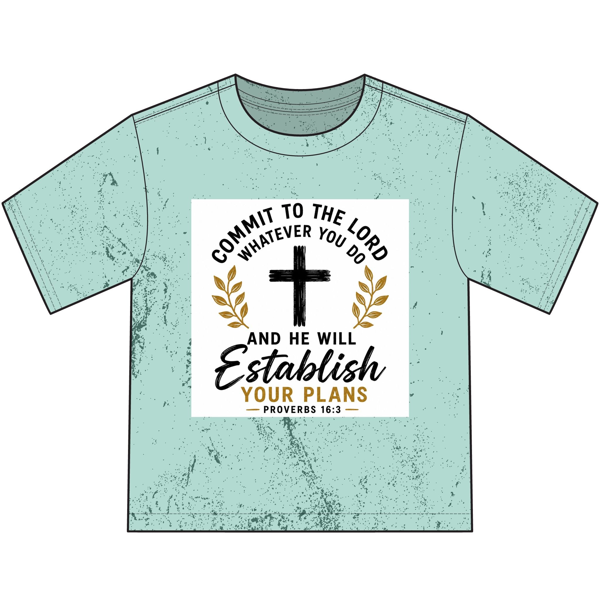 Youth Faith T-Shirt — "Commit to the Lord" Proverbs 16:3 Christian Tee