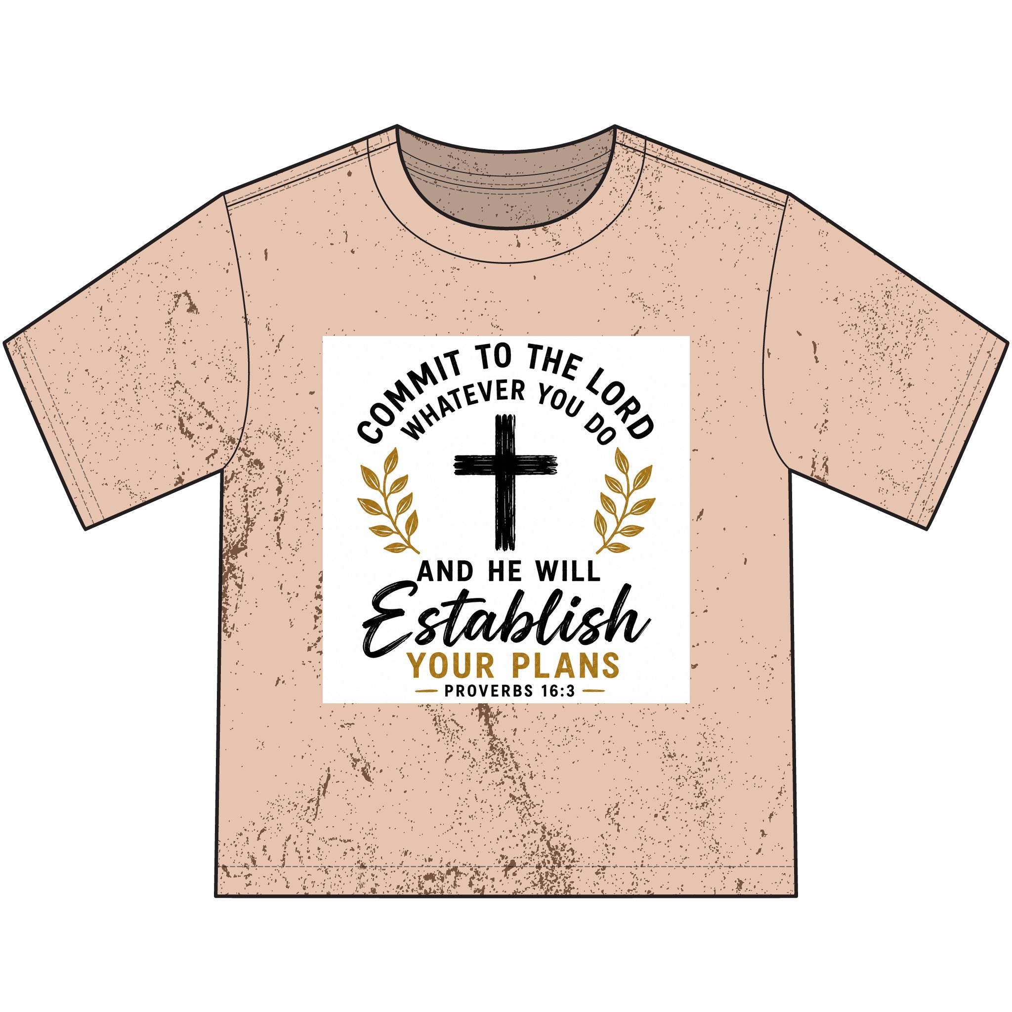 Youth Faith T-Shirt — "Commit to the Lord" Proverbs 16:3 Christian Tee