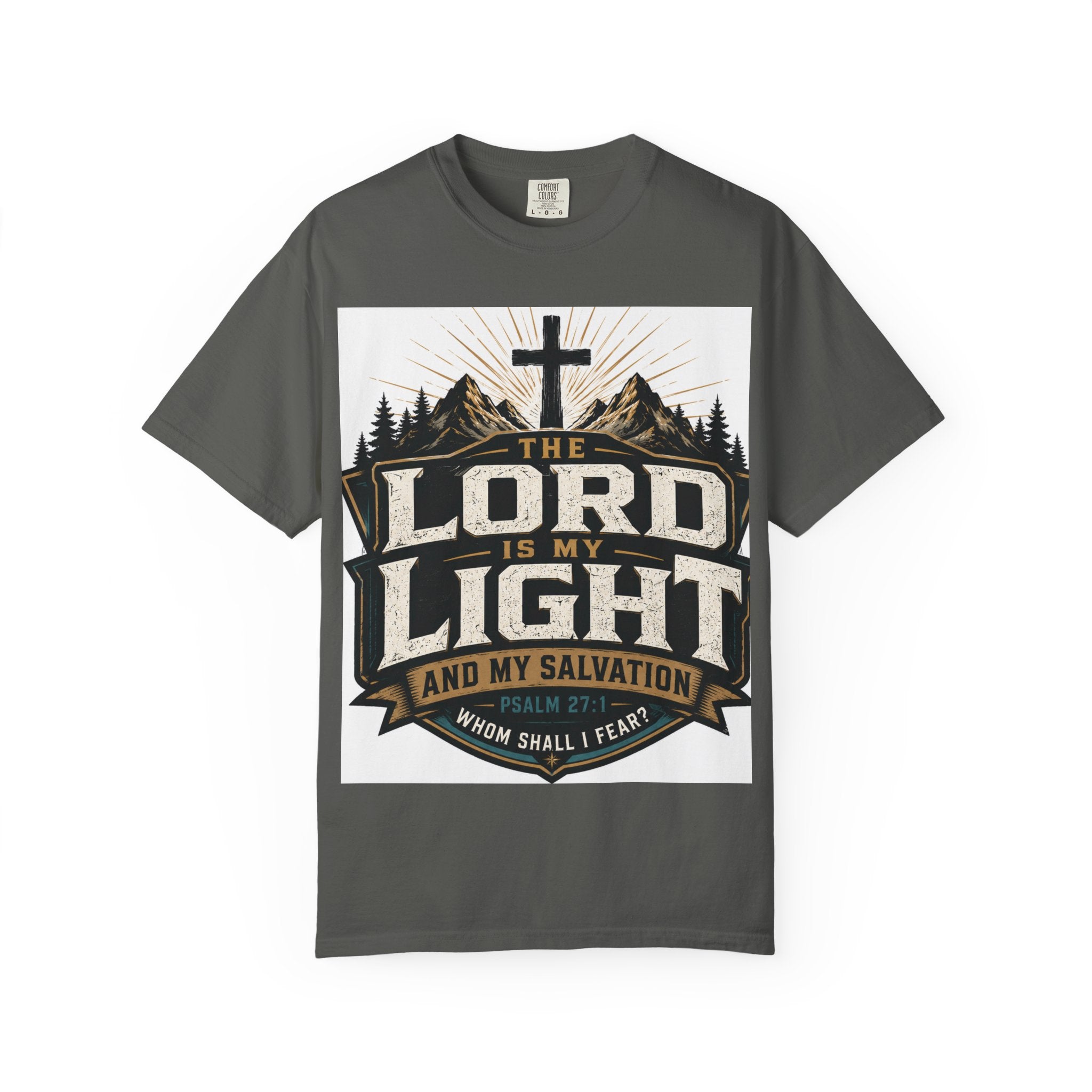 Christian T-Shirt — "The Lord Is My Light" Faith Graphic Tee