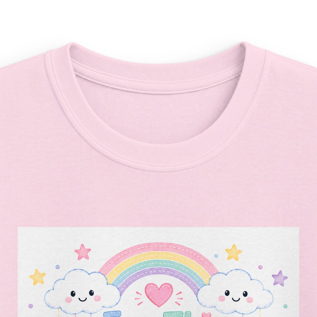 Kids Tee — "For This Child I Have Prayed" Pastel Rainbow Christian Shirt (1 Samuel 1:27)