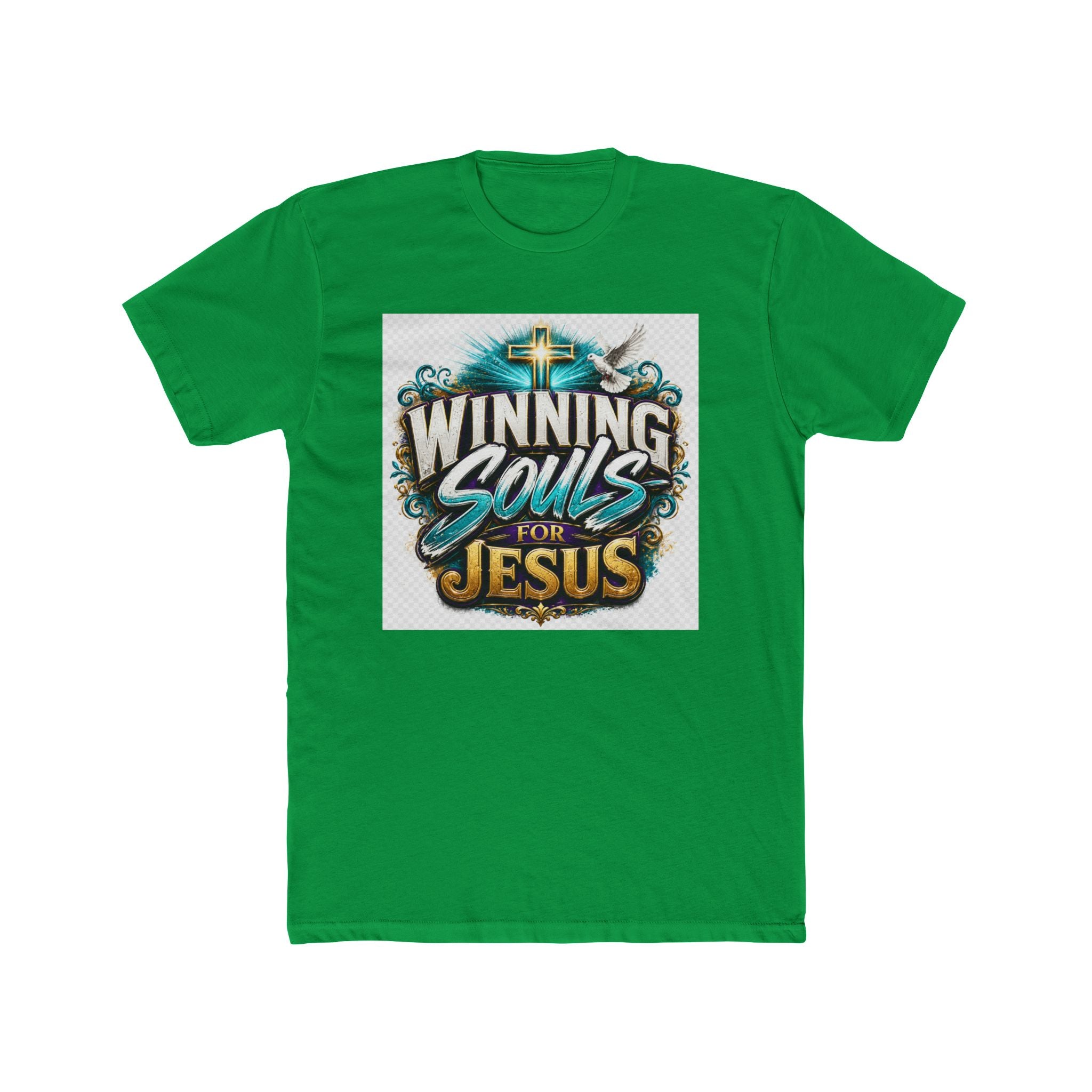 Winning Souls for Jesus T-Shirt — Christian Faith Tee with Cross Graphic