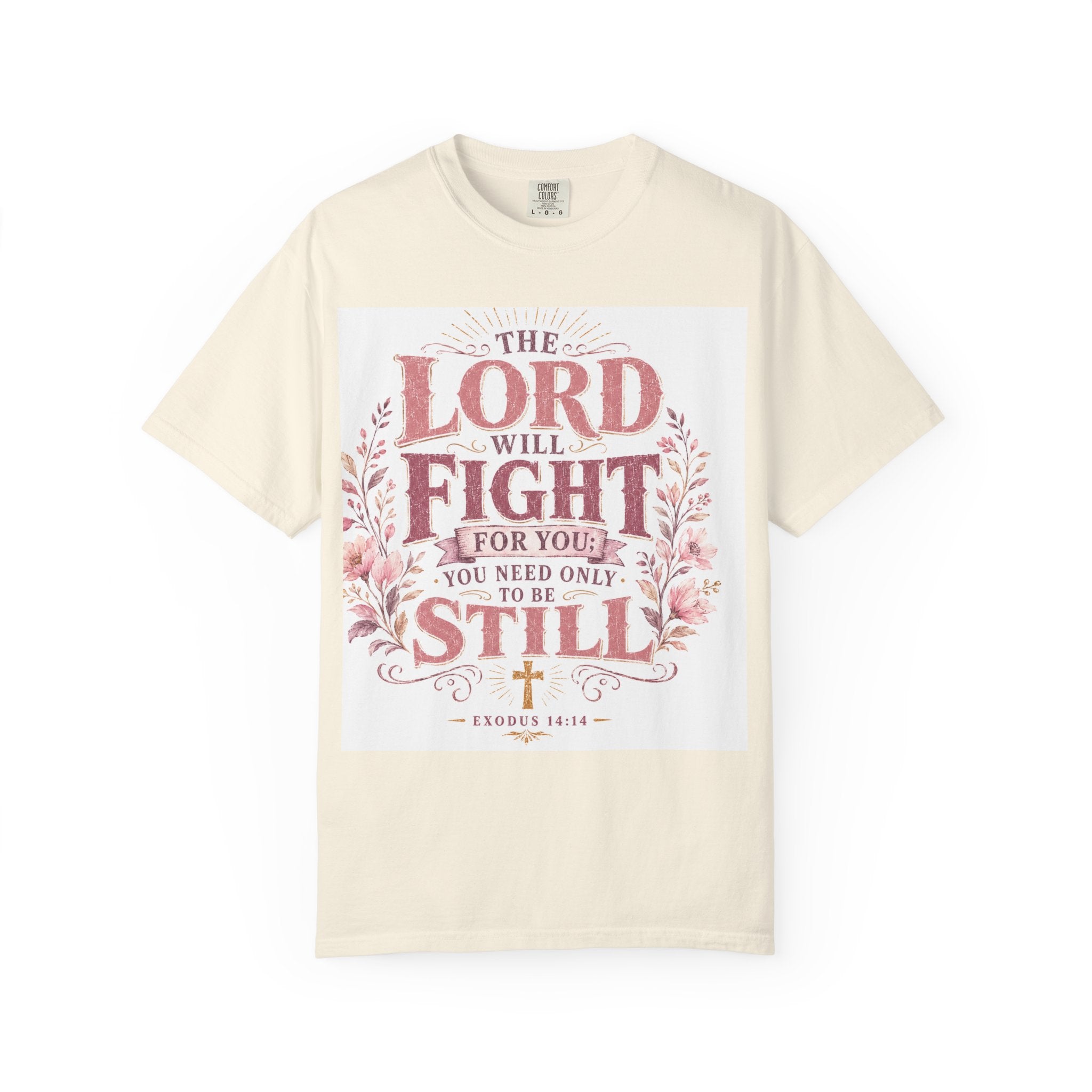 Men's Christian T‑Shirt — "The Lord Will Fight for You; Be Still" Faith Graphic Tee