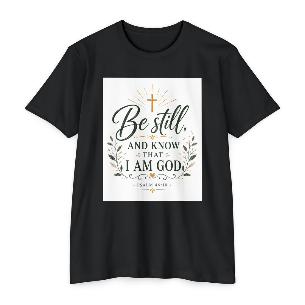 Be Still and Know I Am God T-Shirt - Psalm 46:10 Christian Faith Tee