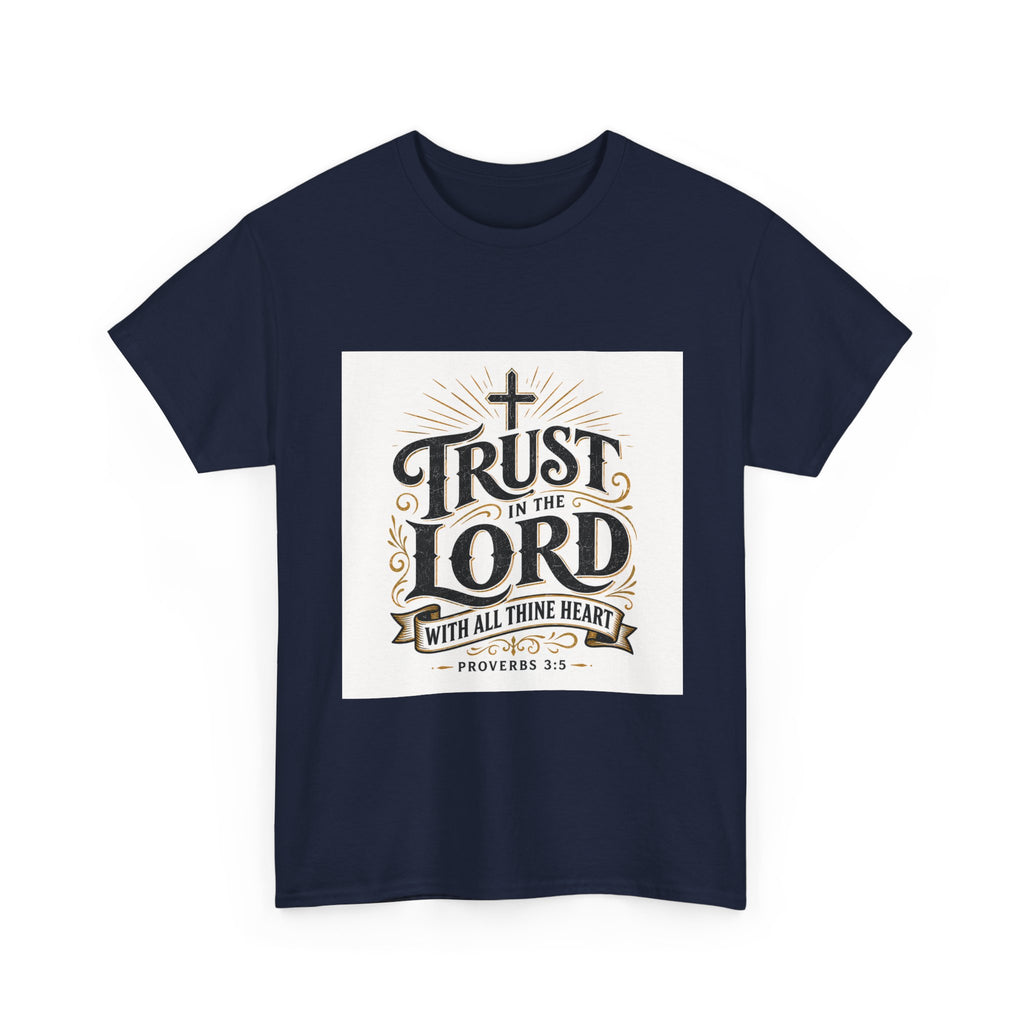 Faith T-Shirt - "Trust in the Lord" Christian Tee (Proverbs 3:5)
