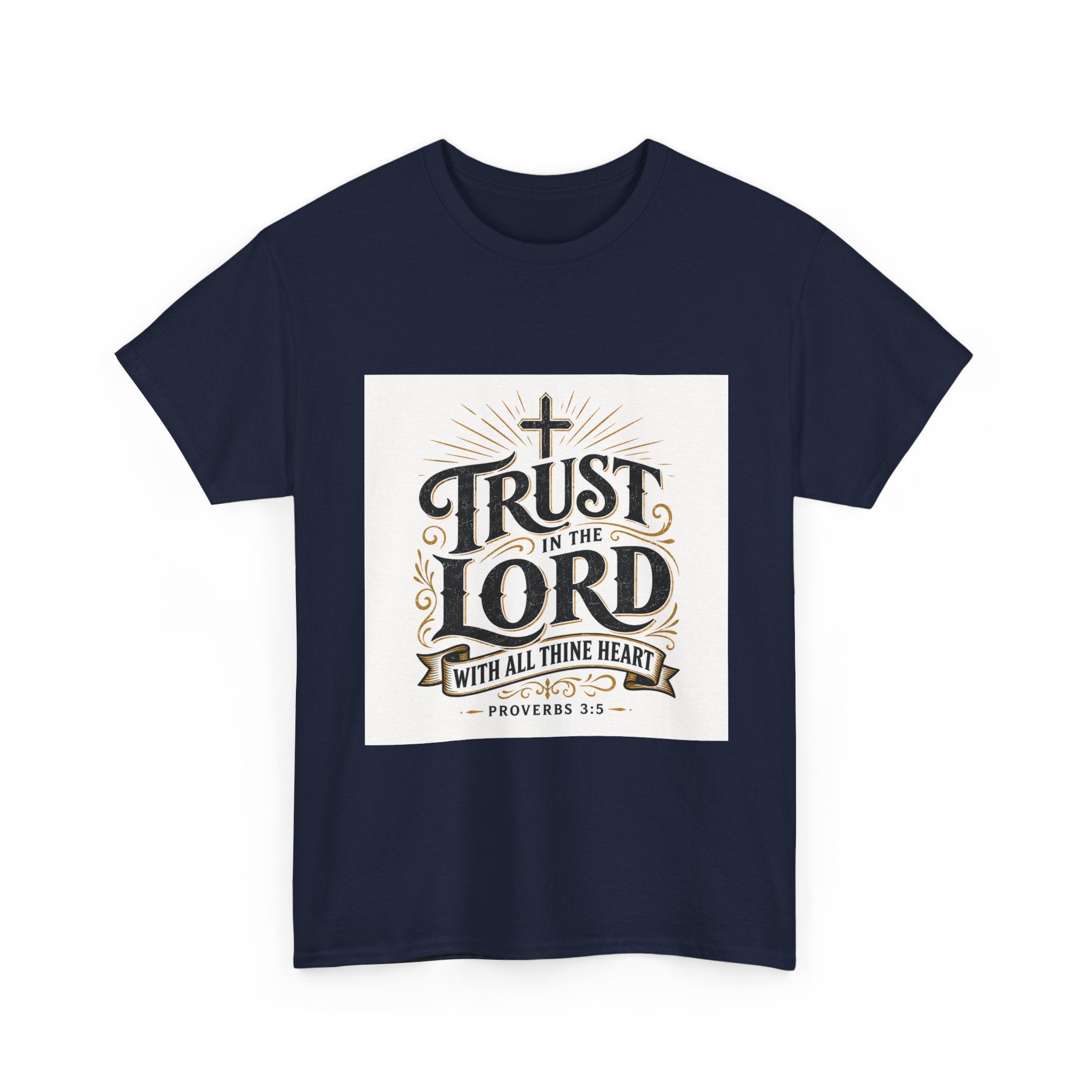 Faith T-Shirt - "Trust in the Lord" Christian Tee (Proverbs 3:5)