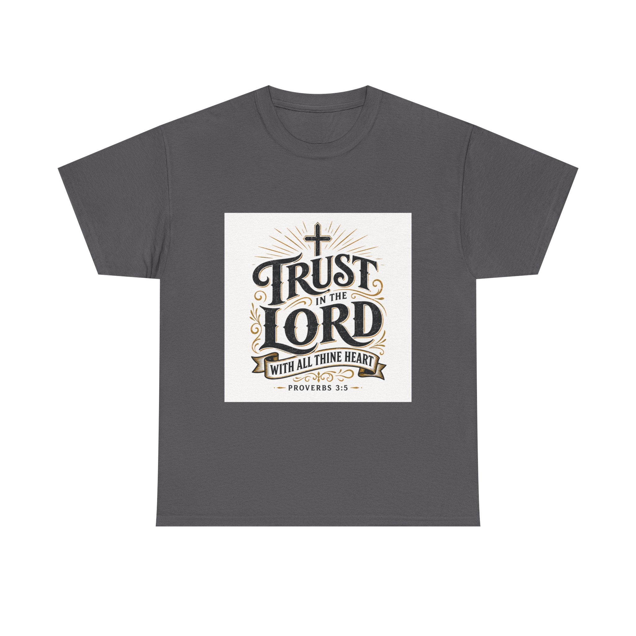 Faith T-Shirt - "Trust in the Lord" Christian Tee (Proverbs 3:5)