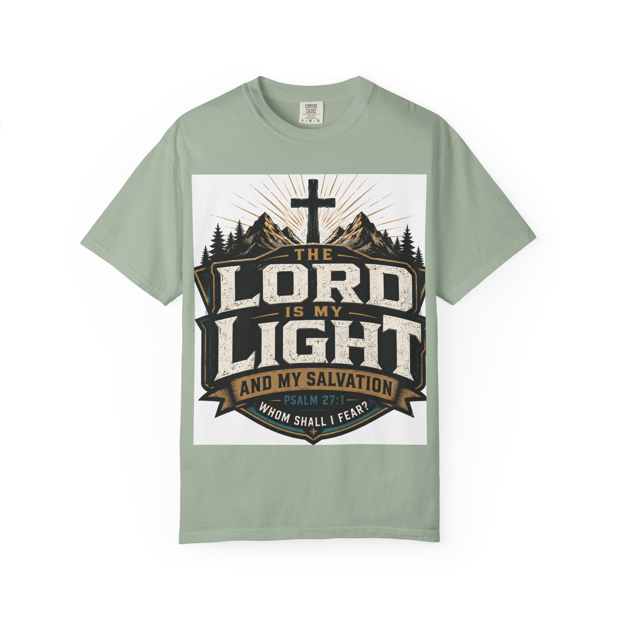 Christian T-Shirt — "The Lord Is My Light" Faith Graphic Tee