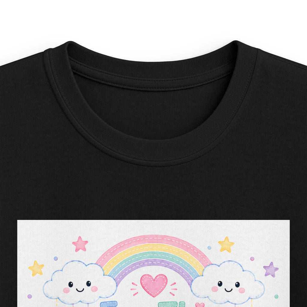 Kids Tee — "For This Child I Have Prayed" Pastel Rainbow Christian Shirt (1 Samuel 1:27)
