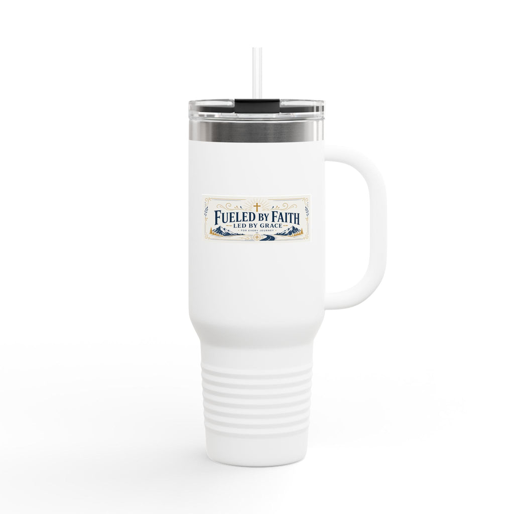 40oz Insulated Travel Mug — “Fueled by Faith, Led by Grace”