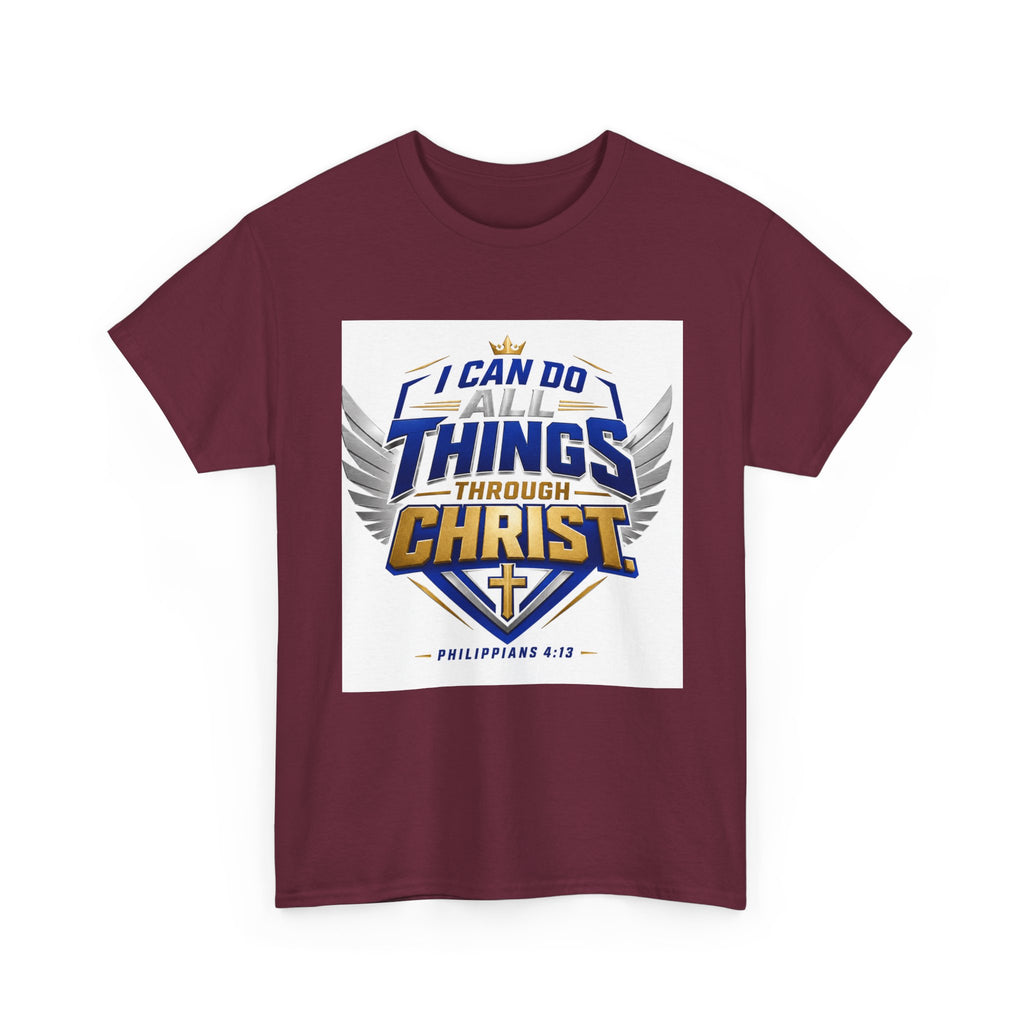 I Can Do All Things Through Christ T-Shirt – Philippians 4:13 Christian Faith Tee