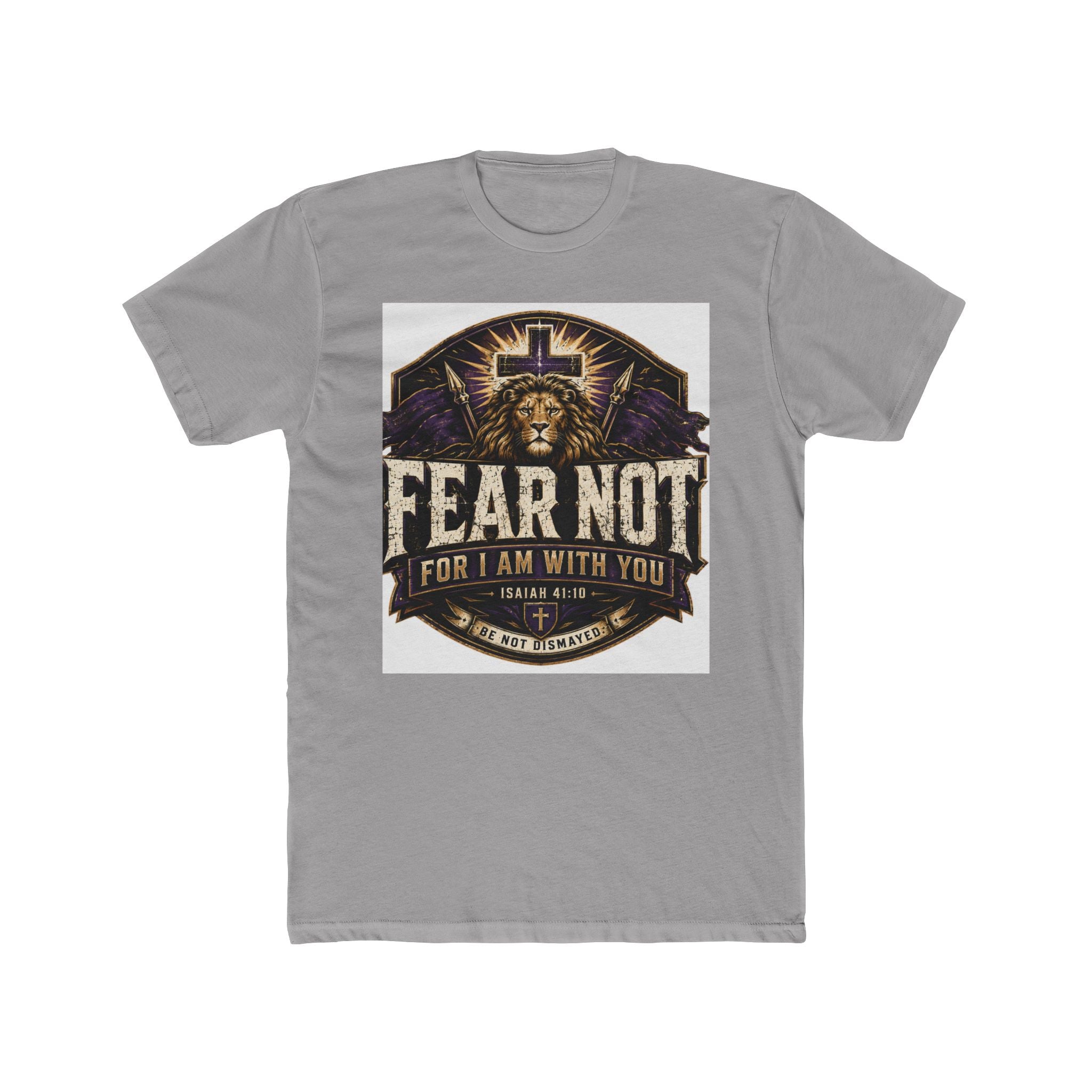Fear Not Lion T‑Shirt — 'Fear Not, For I Am With You' Christian Graphic Tee