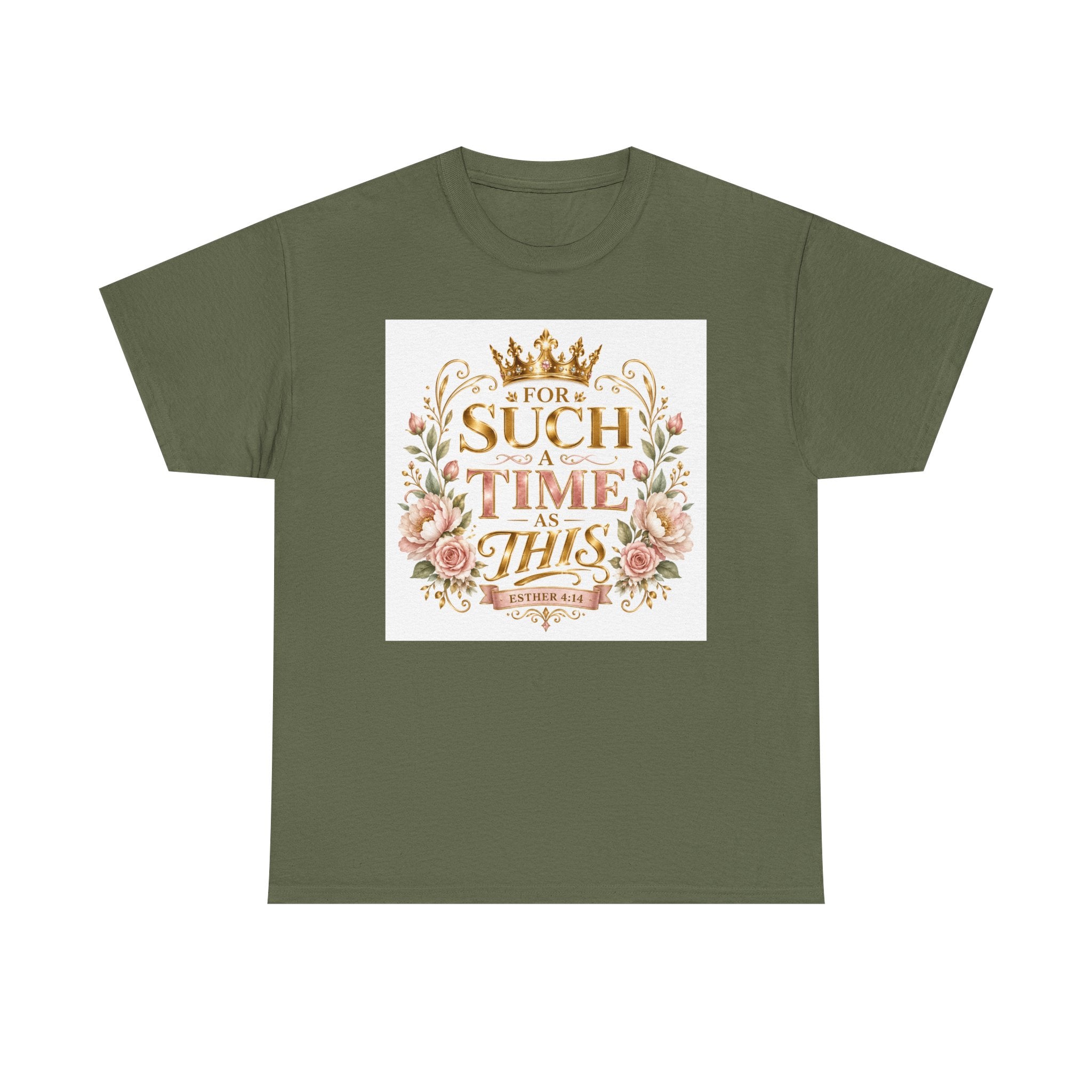 T-Shirt — “For Such a Time as This” Floral Inspirational Tee