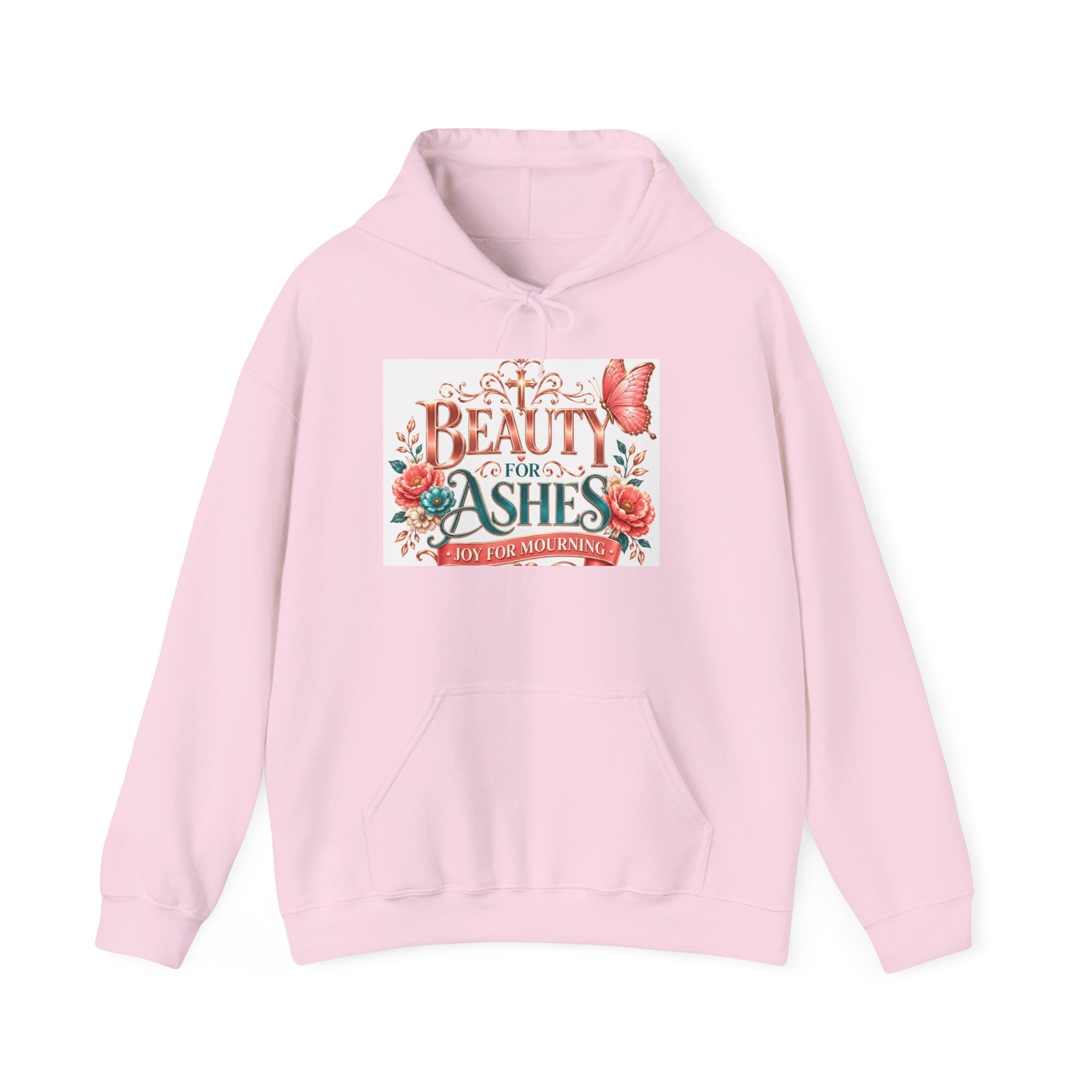Beauty From Ashes Hoodie – Inspirational Floral Christian Sweatshirt