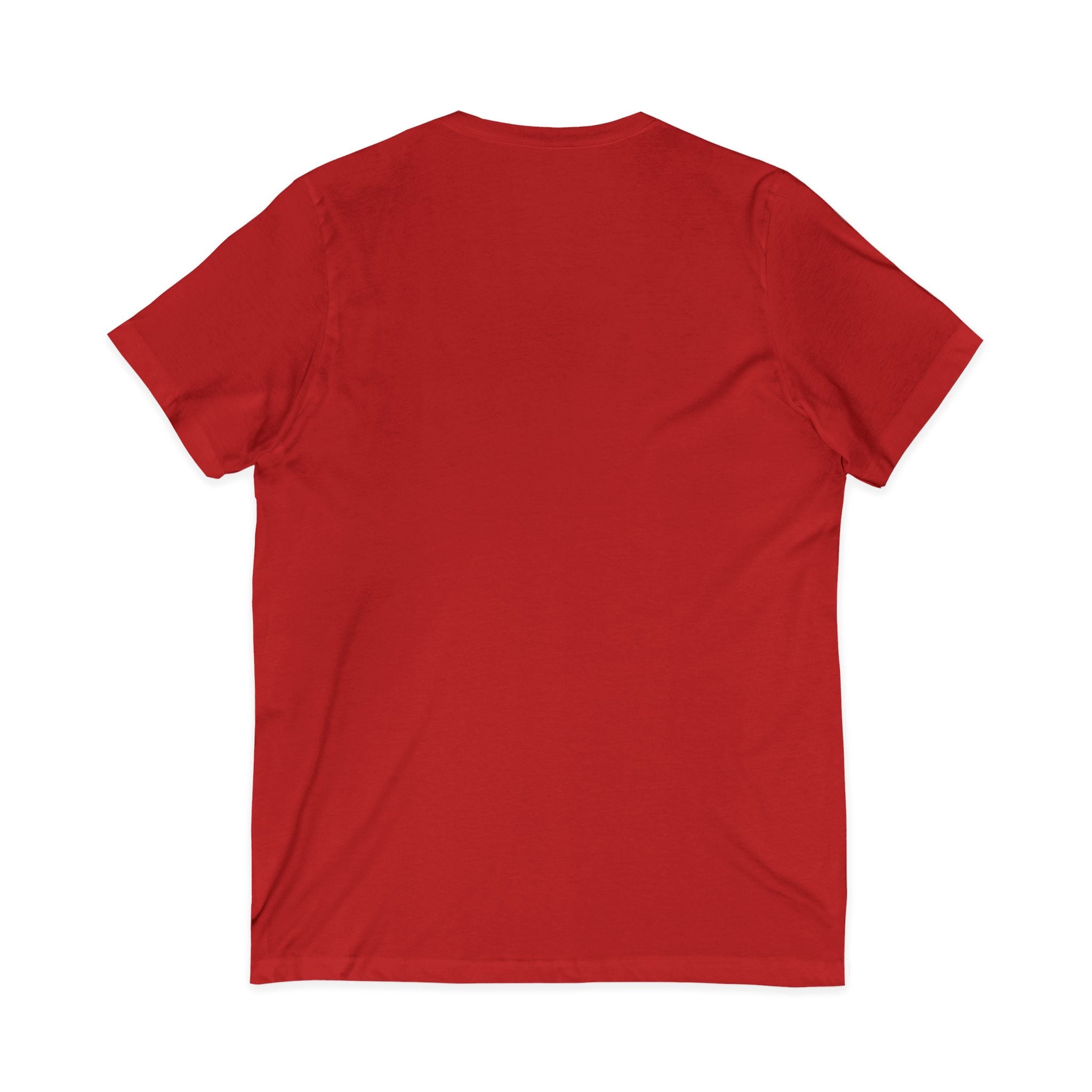 More Than Conquerors V-Neck Tee — Christian Faith Graphic Shirt (Romans 8:37)