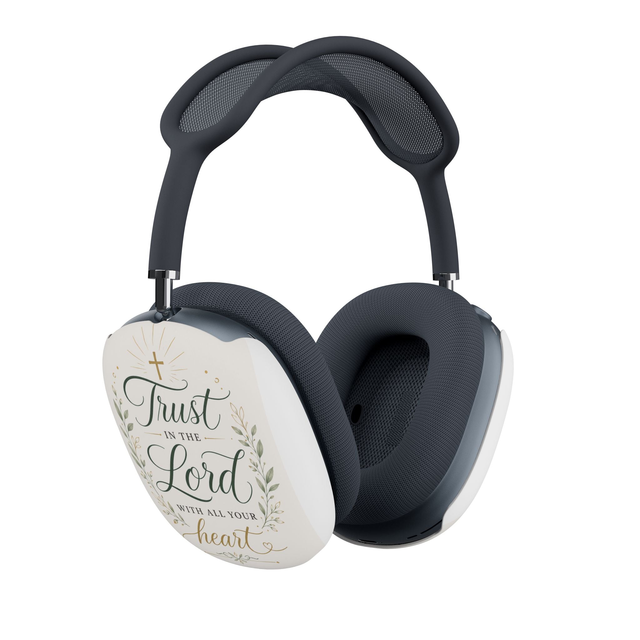 AirPods Max Ear Cup Covers – “Trust in the Lord” Scripture Design