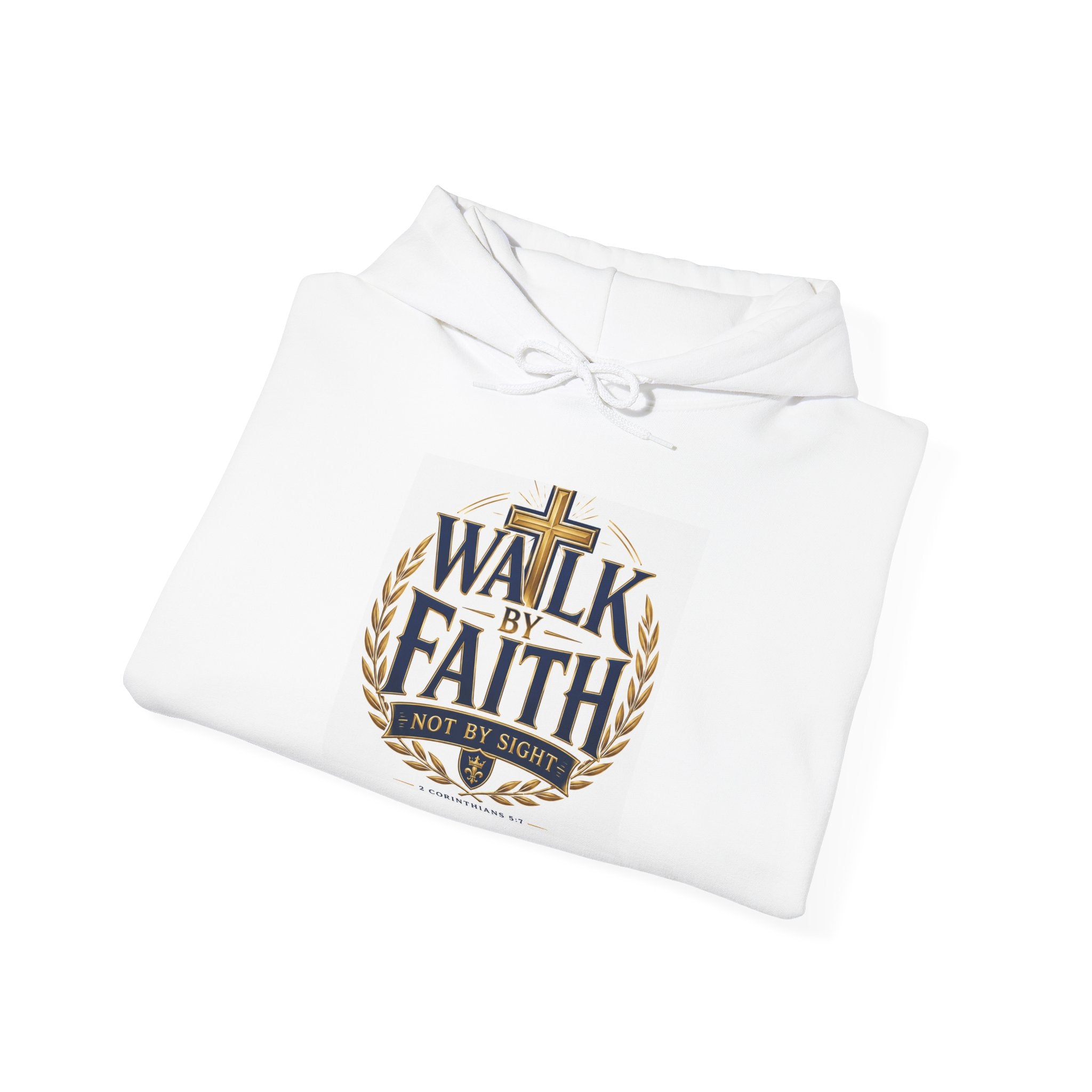 Walk By Faith Hoodie — Christian Cross Inspirational Pullover
