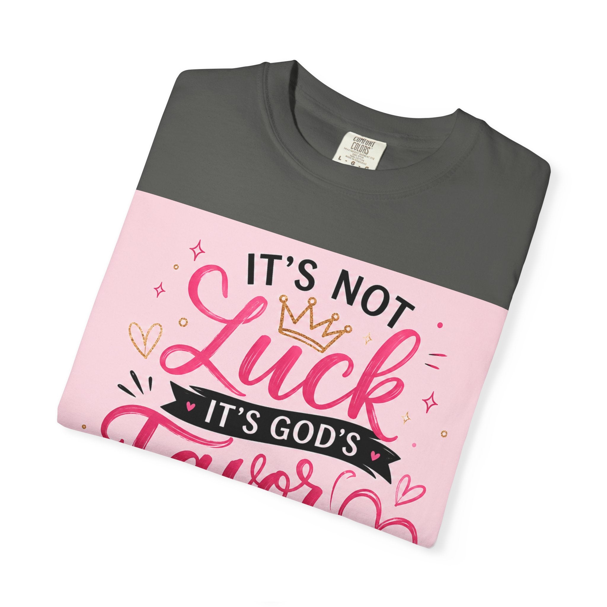 Christian Faith T-Shirt — "It's Not Luck, It's God's Favor" Inspirational Tee